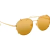 Linda Farrow - 646 C1 Oval Sunglasses - Yellow Gold - Linda Farrow Eyewear - Avvenice