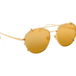 Linda Farrow - 646 C1 Oval Sunglasses - Yellow Gold - Linda Farrow Eyewear - Avvenice