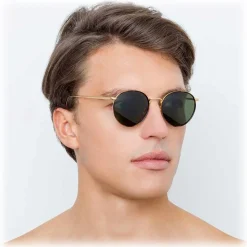 Linda Farrow - 704 C4 Oval Sunglasses - Yellow Gold and Tortoiseshell - Linda Farrow Eyewear - Avvenice