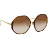 Linda Farrow - 901 C2 Oversized Sunglasses - Tortoiseshell - Linda Farrow Eyewear - Avvenice