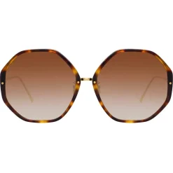 Linda Farrow - 901 C2 Oversized Sunglasses - Tortoiseshell - Linda Farrow Eyewear - Avvenice