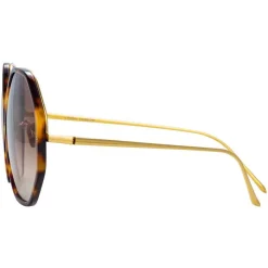 Linda Farrow - 901 C2 Oversized Sunglasses - Tortoiseshell - Linda Farrow Eyewear - Avvenice