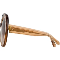 Linda Farrow - 844 C4 Oversized Sunglasses - Tobacco - Linda Farrow Eyewear - Avvenice