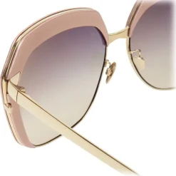 Linda Farrow - 578 C4 Oversized Sunglasses - Pink - Linda Farrow Eyewear - Avvenice