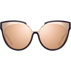 Linda Farrow - 790 C7 Oversized Sunglasses - Navy - Linda Farrow Eyewear - Avvenice