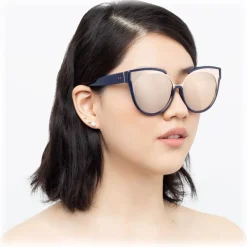 Linda Farrow - 790 C7 Oversized Sunglasses - Navy - Linda Farrow Eyewear - Avvenice