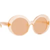 Linda Farrow - 844 C3 Oversized Sunglasses - Peach - Linda Farrow Eyewear - Avvenice