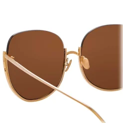 Linda Farrow - 847 C3 Oversized Sunglasses - Rose Gold - Linda Farrow Eyewear - Avvenice