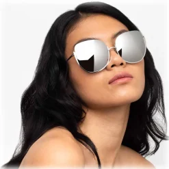 Linda Farrow - 847 C2 Oversized Sunglasses - White Gold - Linda Farrow Eyewear - Avvenice