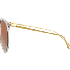 Linda Farrow - 747 C15 Oversized Sunglasses - Clear - Linda Farrow Eyewear - Avvenice