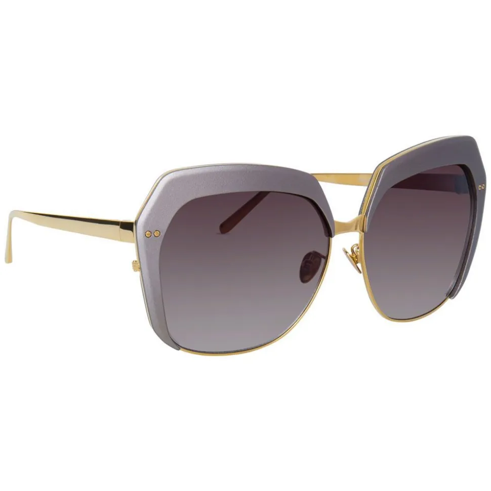Linda Farrow - 578 C5 Oversized Sunglasses - Taupe - Linda Farrow Eyewear - Avvenice