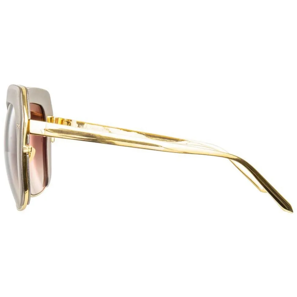 Linda Farrow - 578 C5 Oversized Sunglasses - Taupe - Linda Farrow Eyewear - Avvenice