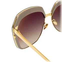 Linda Farrow - 578 C5 Oversized Sunglasses - Taupe - Linda Farrow Eyewear - Avvenice