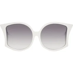 Linda Farrow - 595 C3 Oversized Sunglasses - White - Linda Farrow Eyewear - Avvenice