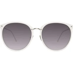 Linda Farrow - 747 C4 Oversized Sunglasses - White - Linda Farrow Eyewear - Avvenice