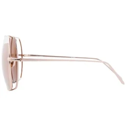 Linda Farrow - 590 C3 Oversized Sunglasses - Rose Gold - Linda Farrow Eyewear - Avvenice