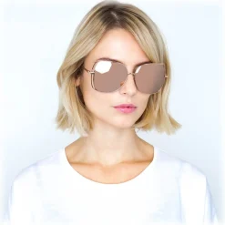 Linda Farrow - 590 C3 Oversized Sunglasses - Rose Gold - Linda Farrow Eyewear - Avvenice