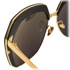 Linda Farrow - 578 C1 Oversized Sunglasses - Black - Linda Farrow Eyewear - Avvenice