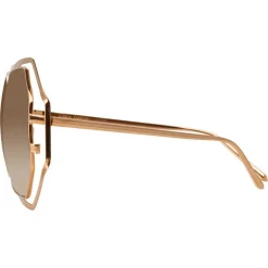 Linda Farrow - 695 C6 Oversized Sunglasses - Rose Gold - Linda Farrow Eyewear - Avvenice