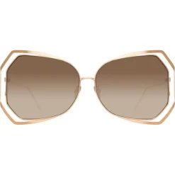 Linda Farrow - 695 C6 Oversized Sunglasses - Rose Gold - Linda Farrow Eyewear - Avvenice
