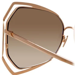 Linda Farrow - 695 C6 Oversized Sunglasses - Rose Gold - Linda Farrow Eyewear - Avvenice