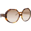 Linda Farrow - 780 C2 Oversized Sunglasses - Tortoise - Linda Farrow Eyewear - Avvenice