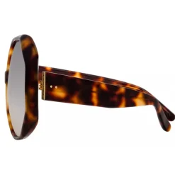 Linda Farrow - 780 C2 Oversized Sunglasses - Tortoise - Linda Farrow Eyewear - Avvenice