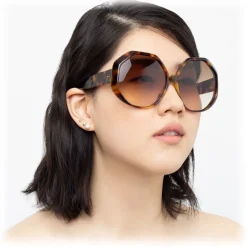 Linda Farrow - 780 C2 Oversized Sunglasses - Tortoise - Linda Farrow Eyewear - Avvenice