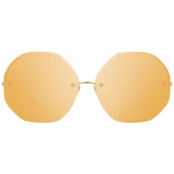 Linda Farrow - 567 C1 Oversized Sunglasses - Gold - Linda Farrow Eyewear - Avvenice