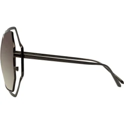 Linda Farrow - 695 C7 Oversized Sunglasses - Nickel - Linda Farrow Eyewear - Avvenice