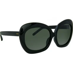 Linda Farrow - 600 C1 Oversized Sunglasses - Black - Linda Farrow Eyewear - Avvenice