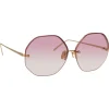 Linda Farrow - 567 C10 Oversized Sunglasses - Light Gold - Linda Farrow Eyewear - Avvenice