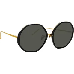 Linda Farrow - 901 C1 Oversized Sunglasses - Black - Linda Farrow Eyewear - Avvenice