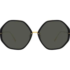 Linda Farrow - 901 C1 Oversized Sunglasses - Black - Linda Farrow Eyewear - Avvenice