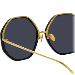 Linda Farrow - 901 C1 Oversized Sunglasses - Black - Linda Farrow Eyewear - Avvenice