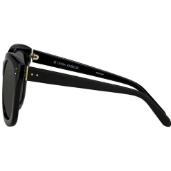 Linda Farrow - 513 C1 Oversized Sunglasses - Black - Linda Farrow Eyewear - Avvenice