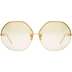 Linda Farrow - 567 C8 Oversized Sunglasses - Yellow Gold - Linda Farrow Eyewear - Avvenice