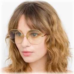 Linda Farrow - 567 C8 Oversized Sunglasses - Yellow Gold - Linda Farrow Eyewear - Avvenice
