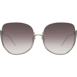 Linda Farrow - 847 C7 Oversized Sunglasses - Light Gold - Linda Farrow Eyewear - Avvenice