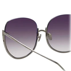 Linda Farrow - 847 C7 Oversized Sunglasses - Light Gold - Linda Farrow Eyewear - Avvenice