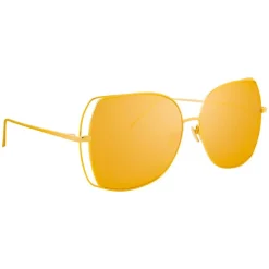 Linda Farrow - 590 C1 Oversized Sunglasses - Gold - Linda Farrow Eyewear - Avvenice