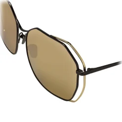 Linda Farrow - 350 C8 Oversized Sunglasses - Gold - Linda Farrow Eyewear - Avvenice