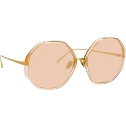 Linda Farrow - 901 C6 Oversized Sunglasses - Peach - Linda Farrow Eyewear - Avvenice
