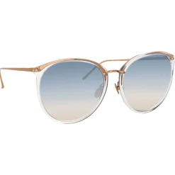 Linda Farrow - 747 C16 Oversized Sunglasses - Clear Gold - Linda Farrow Eyewear - Avvenice