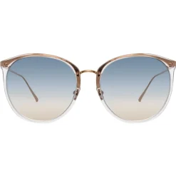 Linda Farrow - 747 C16 Oversized Sunglasses - Clear Gold - Linda Farrow Eyewear - Avvenice