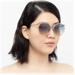 Linda Farrow - 747 C16 Oversized Sunglasses - Clear Gold - Linda Farrow Eyewear - Avvenice