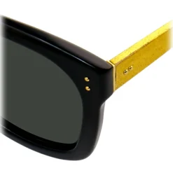 Linda Farrow - 513 C6 Oversized Sunglasses - Black - Linda Farrow Eyewear - Avvenice