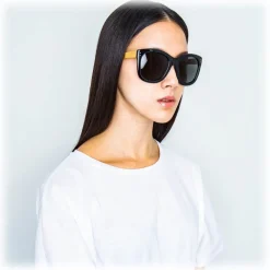 Linda Farrow - 513 C6 Oversized Sunglasses - Black - Linda Farrow Eyewear - Avvenice