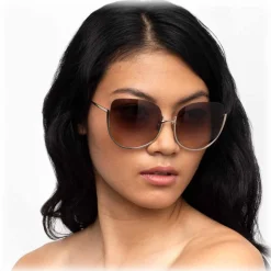 Linda Farrow - 847 C6 Oversized Sunglasses - Light Gold - Linda Farrow Eyewear - Avvenice