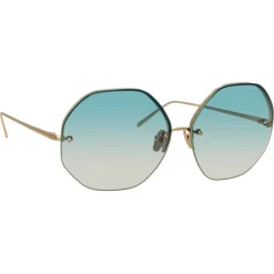 Linda Farrow - 567 C9 Oversized Sunglasses - Light Gold - Linda Farrow Eyewear - Avvenice